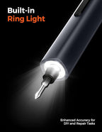 Mini Electric Screwdriver Set, Small Electric Precision Screwdriver with 5 Torque Levels, Max 0.75N.m, 500mAh Battery, 50-in-1 Cordless Power Screwdriver Kit for Laptop, Phone & Electronics Repair