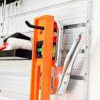 KINGDOM SOLUTIONS – 12-Pack Black Metal Slatwall Hooks (6X 4, 6X 6) – Heavy-Duty Slat Wall Accessories for Garage Organization, Retail Displays & Tool Storage Systems