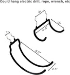 12 PCS Heavy Duty Pegboard Hooks, for Organizing Various Tools, for 1/4 Inch Pegboard, Black