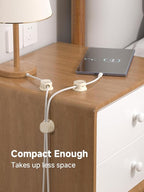Magnetic Cable Clips, Adjustable Cord Holder Management, Adhesive Wire Keeper Organizer for Home Office Desk Phone PC Car Wall Desktop Nightstand Appliance (9-PCS Apricot)
