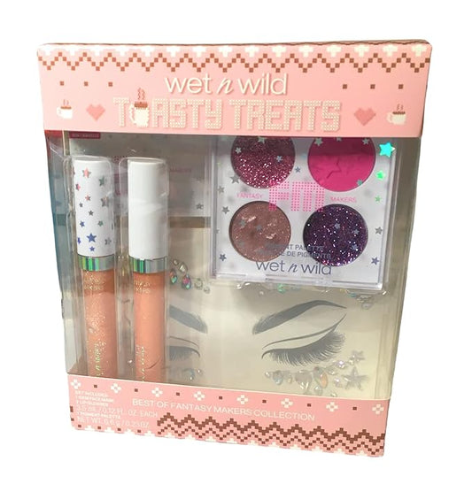 (1) Wet n Wild Toasty Treats Best of Fantasy Makers Makeup Collection- Includes 1 Gem Face Mask, 2 Lip Glosses and 1 Pigment Palette-VeraVaultWomen