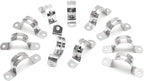 16Pcs 1-3/8 Inch Stainless Steel Conduit Clamps, Two Hole Strap U Bracket Rigid Pipe Strap Metal U Clamp Conduit Strap Tension Clips U-tube Clamp Heavy Duty