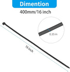 XINGO Purple 16 Inch Zip Ties Heavy Duty 100 Pack, 200 LBS Ultra Strong Plastic Wire Ties, Large Cable Ties Extra Long Tie Wraps, Indoor and Outdoor UV Resistant