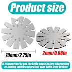 2 Pcs Stainless Steel Bevel Angle Gauge, Ax Angle Gauge, Measure 15-120 Degree for Measuring Knife Angle