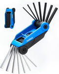 14PCS Folding Allen Wrenches Sets(Metric and SAE), Metric Allen Key Set 2mm- 6mm, SAE Hex Key Set 5/64”- 1/4", Folding Hex Keys for Home Repair and Bikes（EDC）