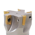 R8 Shank Indexable 2-1/2" End Mill, 2-1/2" Diameter 90 Degree High Speed Milling Cutter with Replaceable Carbide Insert