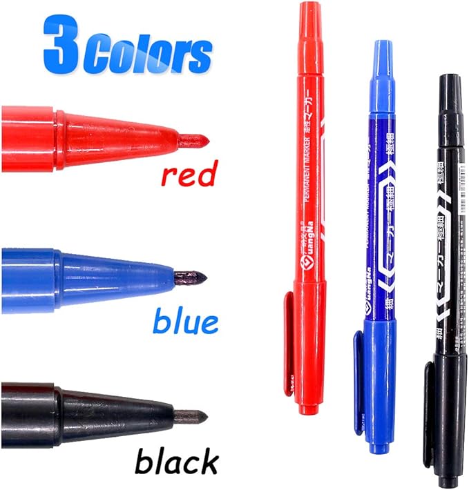 Glarks 150-Pieces 6 Colors 6 Inch Nylon Cable Marker Ties Self-locking Cord Tags Write on Ethernet Label Wire Straps with 3 Marker Pens and 288pcs White Cable Labels for Home and Office Use