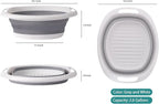 Collapsible Basin,Hand wash basins,Cleaning Basin,Plastic wash Basin,Portable Folding wash Basin,Suitable for Outdoor Camping and Travel (Gray and White)
