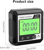 Digital Level Angle Gauge Meter Magnetic Electronic Level Angle Finder Tool Protractor Inclinometer Woodworking Tools with Magnet for Construction, Woodworking and Machinery(Black+white) (black)