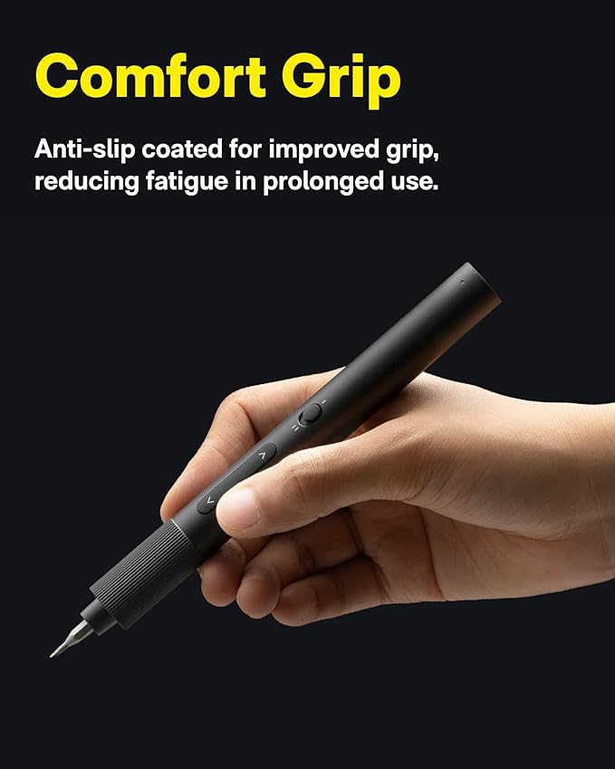 HOTO 25-in-1 ADV Mini Electric Screwdriver, Precision Screwdriver Set with LED & Dual Torque, Professional Repair Tools for Technicians, Engineers & DIY Electronics