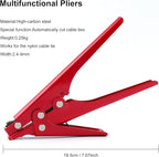 Knoweasy Zip Tie Tool and Tensioning and Cutting Tool for Plastic Nylon Cable Tie or Fasteners up to 0.37 Inches