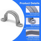 1 Inch PVC Pipe Strap, 2-Holes Conduit Pipe Clamps Plastic Pipe Supports (Grey, 20 Pcs)