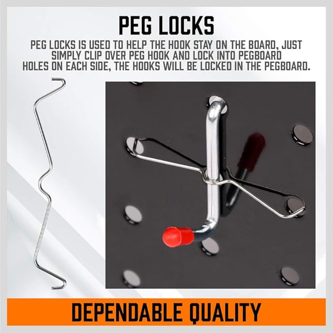 HORUSDY 238-Piece Pegboard Hooks Assortment, Pegboard Accessories with Pegboard Bins for Organizing Various Tools