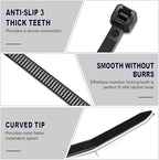 Zip Ties, RAZCC 1200pcs Black Cable Zip Ties 16 Inch, Heavy Duty Plastic Wire Ties with 50lb Tensile Strength, Self-Locking Black Nylon Tie Wraps for Indoor and Outdoor