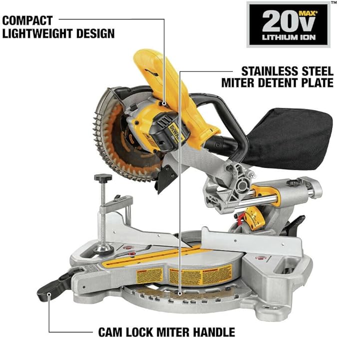 20v Max Lithium Ion 7-1/4 Inch Miter Saw dcs361b