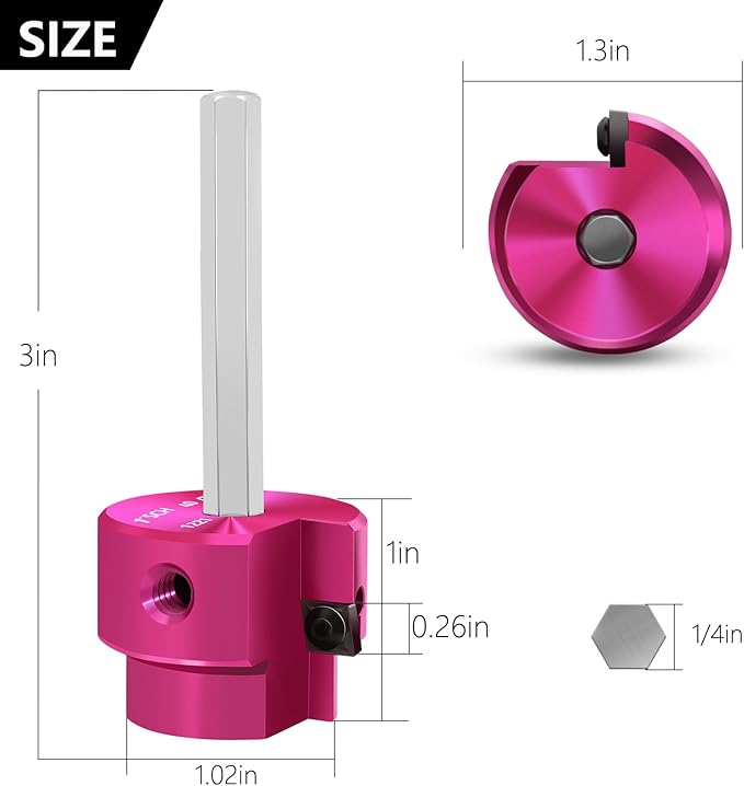 PVC Pipe Reamer 1-Inch Head,PVC Fitting Saver with 1/4-Inch Hex Shaft,Socket Saver Plastic Pipe Fitting Reamer Plumbing Tool for Schedule 40 CPVC ABS Scoket Hub Removing,Fit 1/2" Drills