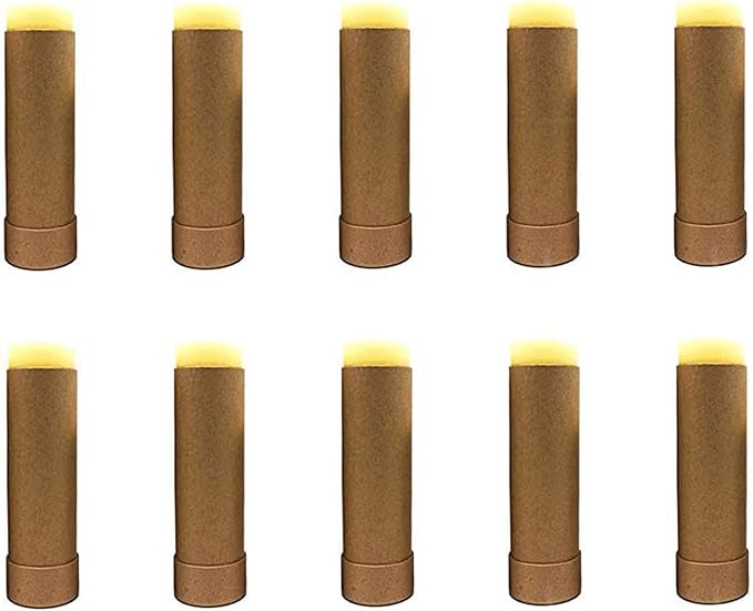 10 Pcs 2 Oz Paperboard Lip Balm Tubes Cardboard Tubes Empty DIY Lipstick Tube Refillable Lip Gloss Container Solid Perfume Tubes 60g Chapstick Container for Cosmetic Samples Deodorant(Brown)-VeraVaultWomen