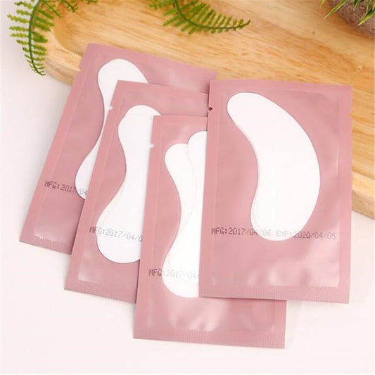 100 Pairs Set，Eye Gel Patches,Under Eye Pads Lint Free Lash Extension Eye Gel Patches for Eyelash Extension (pink)-VeraVaultWomen