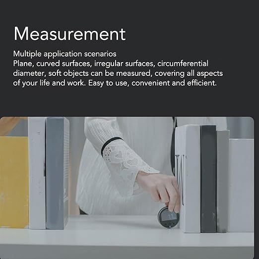 Digital Tape Measure, 328ft Electronic Rolling Ruler with 1.8inch LCD Display, Rechargeable Small Smart Long Distance Rolling Measuring Tool for Flat Curved Diameter