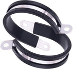 HOLYBEAR 2 Inch Stainless Steel Cable Clamp, Rubber Insulated Metal Conduit Wire Holder Strap Clips for Pipe, Tube, Hose Bracket (50mm, 12pcs)