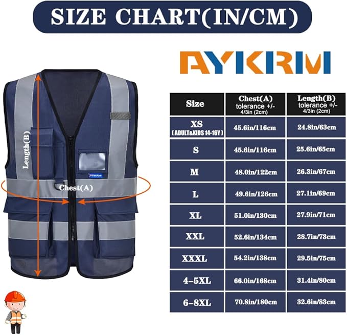 safety vest for women navy blue