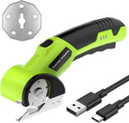 4.5V Cordless Electric Scissors, Cardboard Cutter with 2 Safety Blades,Rechargeable Box Cutter for Fabric,Lightweight Tool for DIY with Safety Lock and LED Light.