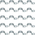 1-1/2 Inch 20PCS Zinc Plated Steel Pipe Clamp, One Hole Steel Rigid Pipe, Holes Cable U Bracket Pipe Clamp, Electrical Conduit Straps