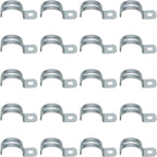 1-1/2 Inch 20PCS Zinc Plated Steel Pipe Clamp, One Hole Steel Rigid Pipe, Holes Cable U Bracket Pipe Clamp, Electrical Conduit Straps