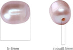Natural Pearl Beads Rice 5-6mm Purple Freshwater Cultured Loose Gemstone Beads for DIY Jewelry Making 13.8''/Strand HQ