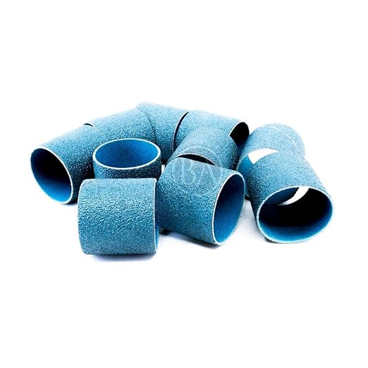 Benchmark Abrasives 1-1/2” x 1-1/2” Zirconia Abrasive Spiral Band Sleeves for Deburring Sanding Blending Polishing on Ferrous Metals, Copper, Wood, Plastic, Fiberglass (10 Pack) - 80 Grit
