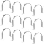 12Pcs 5 1/2 Inch (140mm) 304 Stainless Steel Conduit Clamps, U-Tube Strap Pipe Clamp 2 Hole Strap U Bracket Rigid Pipe Metal Conduit Strap Tension Clips U-tube Clamp
