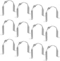 12Pcs 4 Inch (100mm) 304 Stainless Steel Conduit Clamps, U-Tube Strap Pipe Clamp 2 Hole Strap U Bracket Rigid Pipe Metal Conduit Strap Tension Clips U-tube Clamp