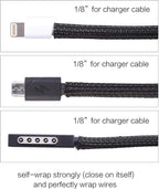 Alex Tech 25ft - 1/8 inch Cord Protector Wire Loom Tubing Cable Sleeve Split Sleeving For USB Cable Power Cord Audio Video Cable – Protect Cat From Chewing Cords - Black