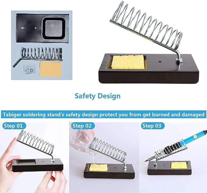 Soldering Iron Kit, Digital Multimeter Kit, Multi Tester, Voltage Tester, Measures AC/DC Voltage, Current, Resistance/Continuity/Diode/Triode. Solder Iron, Adjustable Temperature (Red)