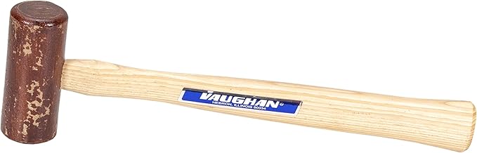 VAUGHAN Rawhide Mallet, Non Marring, Hardwood Handle, 6 oz, 1M150, VN58212