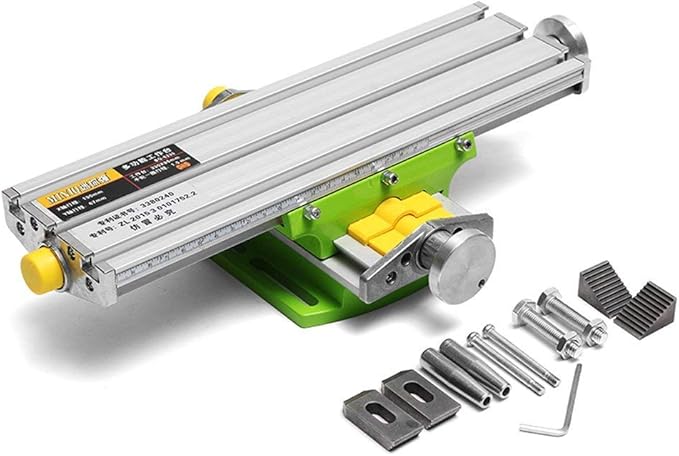 AMYAMY Milling Machine Worktable,Cross Slide Table - Compound Drilling Slide Table for Bench Drill Adjustable X-Y Axis (330x95mm)