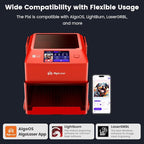 AlgoLaser 3W Laser Engraver Machine: Portable & Smart with 3.5" Touch Screen, Hand Drawing/Wireless/SD Card/Offline Engraving, AlgoOS 2.0 Self Developed System for Wood, Acrylic, Leather