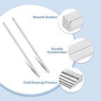 uxcell Square Steel Key Stock, 1/4" x 1/4" x 12" Cold-Drawn 45# Steel Bars Precision Key Stock for Gearbox Coupling, Silver Tone