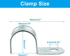 Biaungdo 30 Pcs M25 Rigid Pipe Strap, 1 Inch Zinc Plated Steel One Hole Strap Bracket Pipe Clamps Heavy Duty Conduit Clamps Tension Tube Clip Cable Clamp Hanger for Conduit, Pipe Fixing