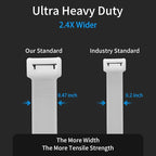 12 inch White Zip Ties Heavy Duty 80 PCS, 250 LBS Ultra Exclusive Strong Plastic Wire Ties, Large Cable Ties Extra Long Tie Wraps, Indoor and Outdoor UV Resistant