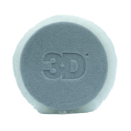 3D Lambswool Cutting Pad | Fast Level Heavy Compound Cuts | Superior Finish for Automotive Painted Surfaces | 100% Wool for Removing Paint Defects | 5” Round