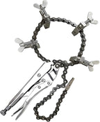 Sawyer - Mini Chain Clamp - Heavy Duty Pipe Vise for Welding, Repair, Stainless Steel Tools, Quick Lock Connector, Rigid, Bench Accessories, Grip, Wrench, Threader, Fitter, Links - 1”-8” Diameter