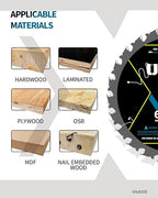 6-1/2-Inch 24-Tooth Circular Saw Blade with 5/8-Inch Arbor, Framing Wood Cutting, Carbide Tip, Thin Kerf, for Plywood, MDF, OSB, Laminated