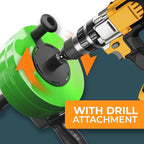 drain snake [25FT] - with drill attachment - Ideal plumbing snake for sink and drain unblocking - Solid drain auger for real DYIs! (25 FT - 1/4 inch)