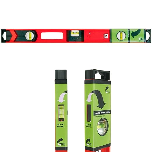 Kapro - 150-80 Semi-Professional I-Beam with Plumb Site Level - Features Horizontal Vial and Dual-View Plumb Site - Aluminum - 24 Inch