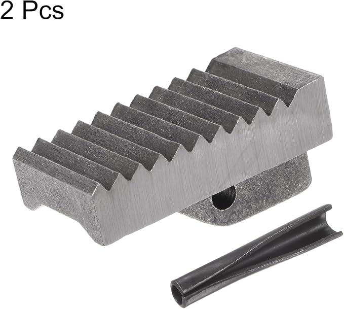 HARFINGTON 2pcs Pipe Wrench Heel Jaw 36-inch High Carbon Steel with Pin Assembly for Replacement Pipe Wrench Jaws