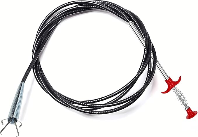 New Upgrade 76 inch Drain Snake Hair Drain Clog Remover Tool - Sink Drain Cleaner for Toilet Sewer Shower Kitchen Bathroom Tub Clogged Drains Opener Cleaning Tool, Flexible Grabber Claw Pick Up Tool