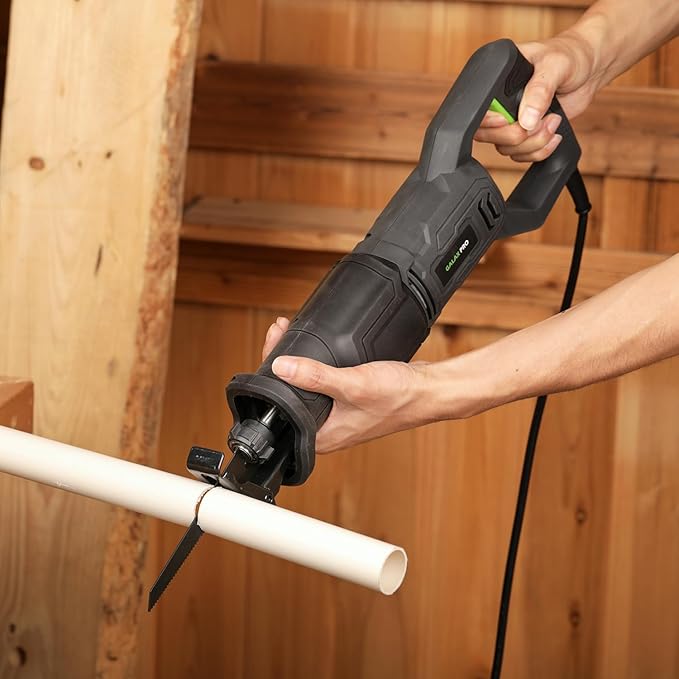 GALAX PRO 120V Reciprocating Saw, 6.0 Amp Variable Speed Corded Reciprocating Saw with1-1/8" Stroke Length, 2800RPM and 6" Max for Wood, Metal, PVC Pipe Cutting
