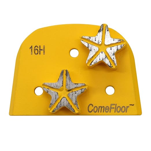 Concrete Floor Grinding Discs, Diamond Metal Grinding Tooling for Lavina Grinders, Concrete Preparation & Thin Epoxy Remove, Double Segments 16 Grit Hard Bond, Pack of 9