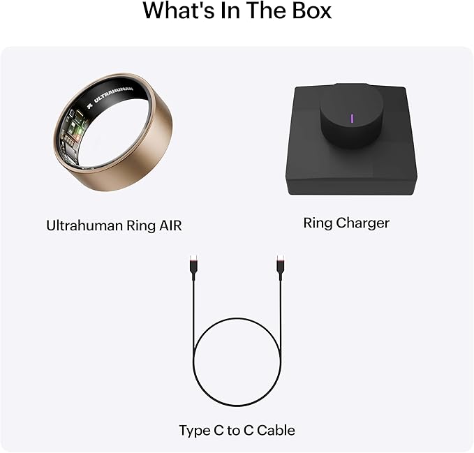 ULTRAHUMAN Ring AIR-Smart Ring Health Tracker, Size First Sizing Kit,Sleep Tracker,Smart Ring for Men/Women,Fitness Tracker (Made in India, Rose Gold, 6)